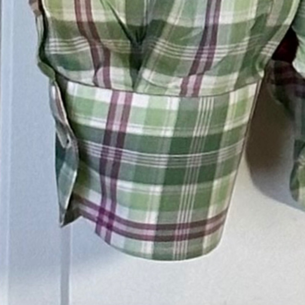 Isaia Windowpane Dress Sport Shirt / MENS IT SZ 40 - Picture 15 of 15